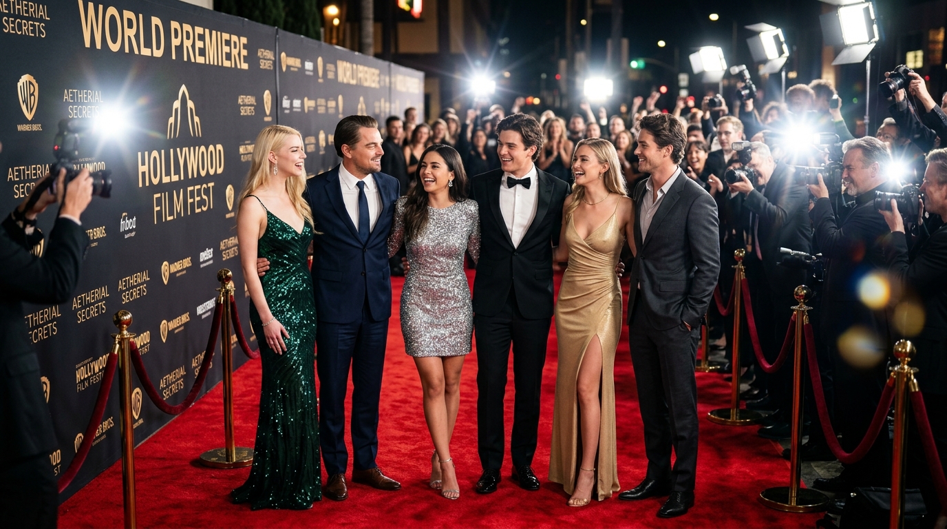 High School Musical Cast - Hollywood red carpet media premiere event with performers celebrating film milestone
