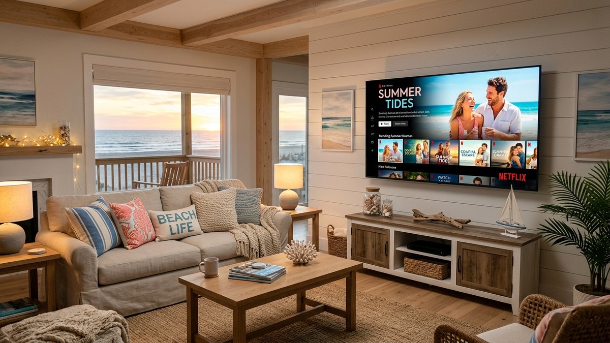 Where To Watch The Summer I Turned Pretty - Smart television displaying streaming platform guide and video playback options